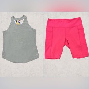 DSG Girls Racerback Tank Top and Bike Short Set- Size XS (6/7)